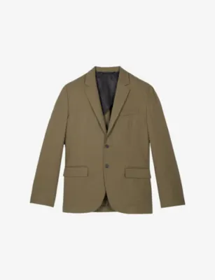 THE KOOPLES Lapel-Collar Single-Breasted Cotton and Linen-Blend Jacket