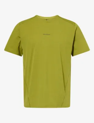 SALOMON Trackline Short-Sleeve Woven T-Shirt in Cardamon Seed – Mens | Tops & t-shirts | T-Shirts | Plain T-Shirts