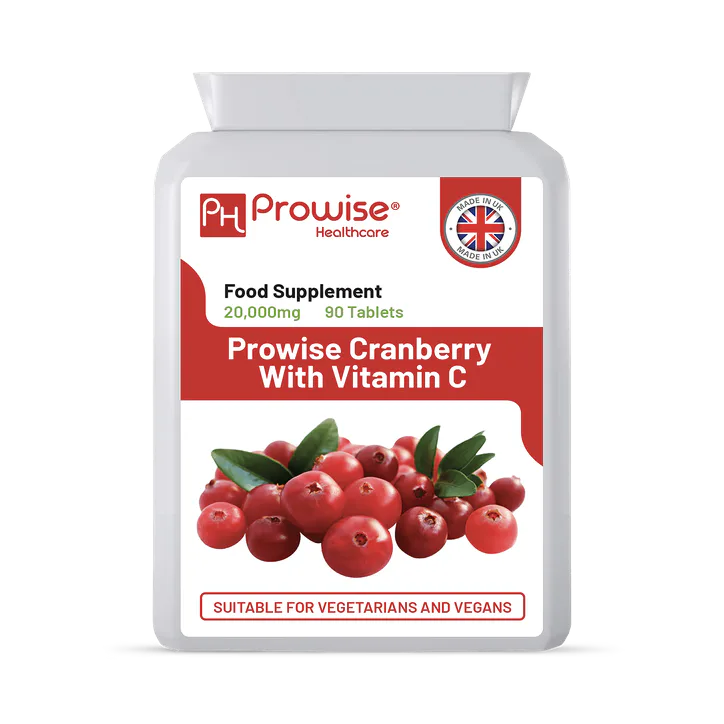 Prowise Healthcare Cranberry Double Strength 20,000mg 90 Tablets With Added Vitamin C