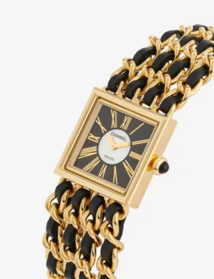 REFor Him WATCHES Pre-Loved Chanel Mademoiselle 18ct Yellow Gold and Mother-of-Pearl Quartz Watch 22.5mm detail 3