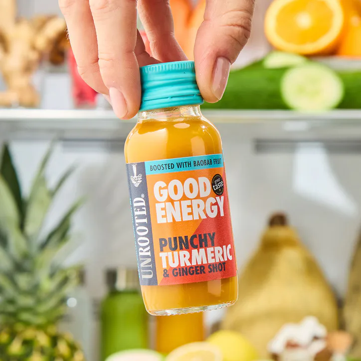 Unrooted Good Energy Punchy Turmeric & Ginger Health Shot 60ml detail 2