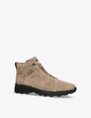 ZEGNA Triple Stitch Vetta suede high-top trainers - EUR 44 / 10 UK MEN in Beige, additional product view 3