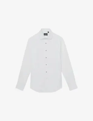 REISS Marcel Slim-Fit Long-Sleeve Cotton Dinner Shirt