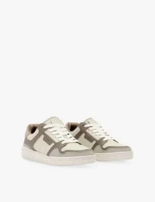 ALLSAINTS Regan Plus Leather Trainers - EUR 45 / 11 UK MEN in GREY/OFF WHITE, additional product view 3