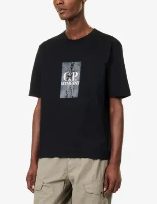 CP COMPANY Digital Sailor Embroidered Cotton T-Shirt detail 3