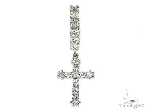 RINA - SUNNY 2 14K Gold Diamond Single Cross Earrings 66195 in Rose Gold – Earrings