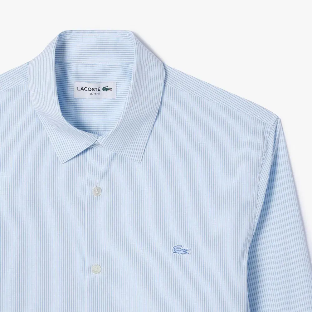 Lacoste Slim-Fit Plaid Poplin Shirt detail 2