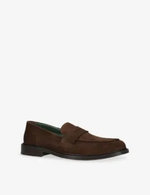 VINNY'S Townee Suede Loafers - EUR 44 / 10 UK MEN in Dark Brown, additional product view 3