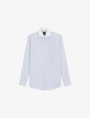 BOSS Striped Slim-Fit Cotton Shirt