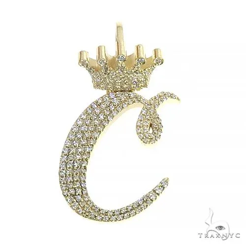 RINA - For Him CUSTOM Custom Made 'C' Diamond Crown Pendant 66704 in Rose Gold – Pendant