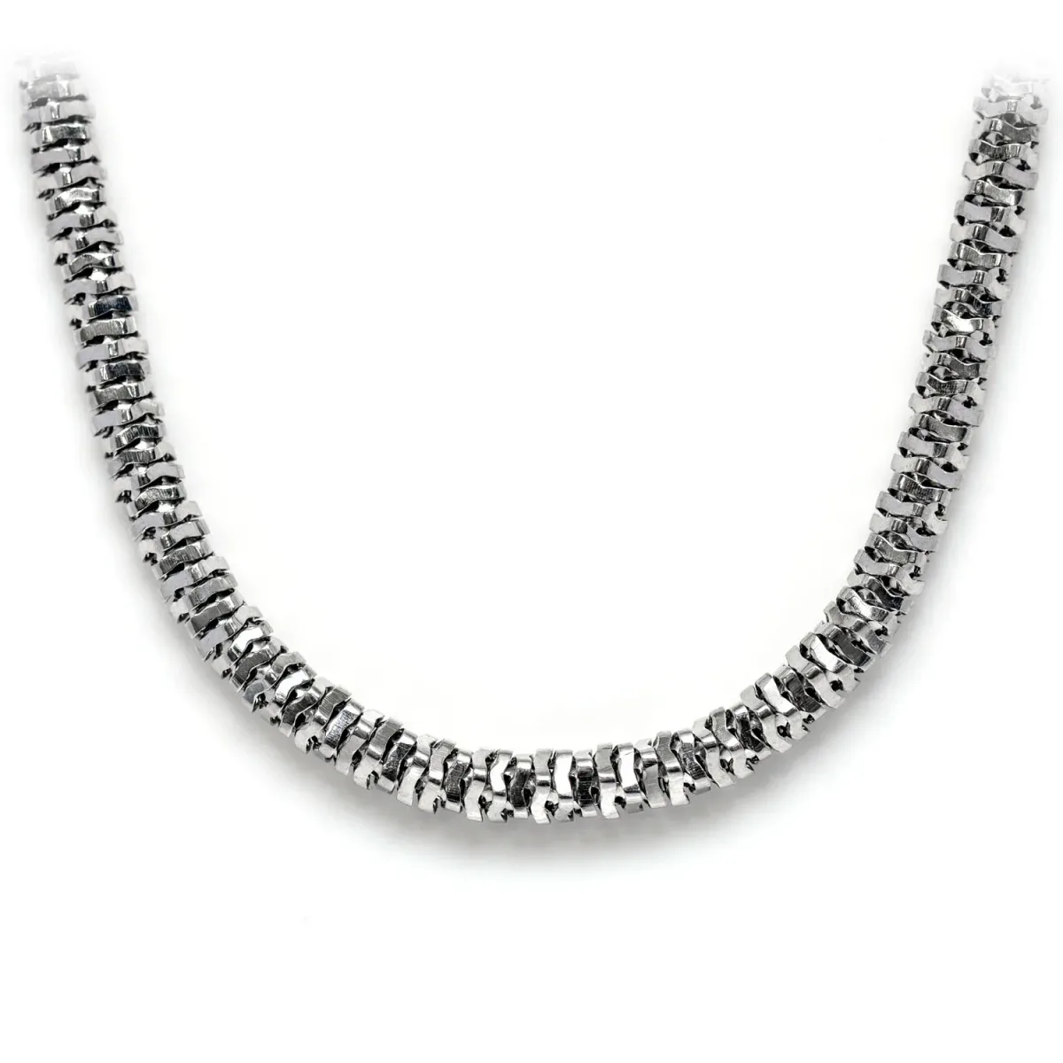 For Him Sterling Silver Rounded Jenga Chain in 4mm / 925 Sterling Silver / 22" – Chain