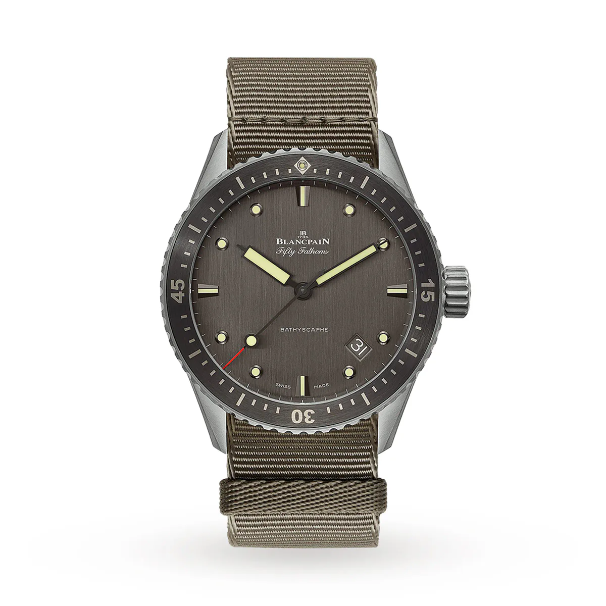 Blancpain Fifty Fathoms Bathyscaphe 43mm Mens Watch Grey