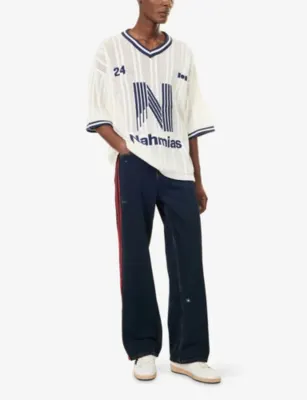 NAHMIAS Brand-Motif Cotton Football Top detail 2