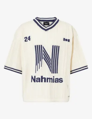NAHMIAS Brand-Motif Cotton Football Top