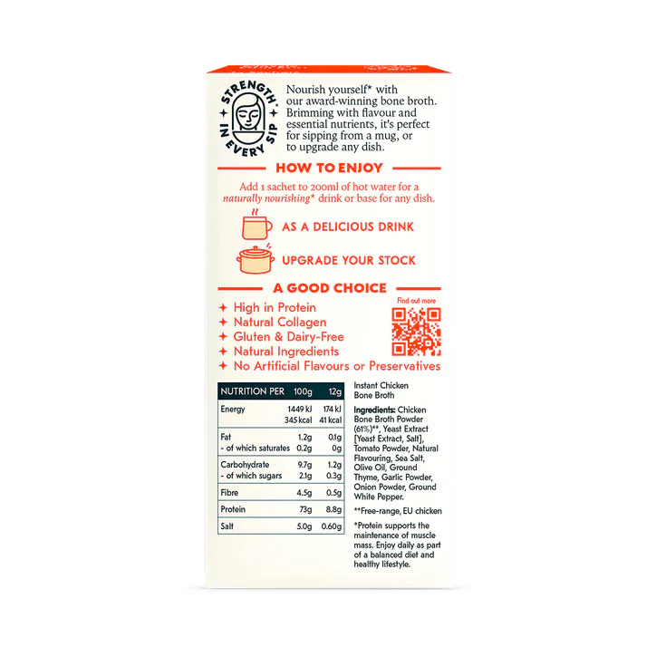 Freja Instant Bone Broth Sachets Classic Chicken 4x 12g, additional product view 2