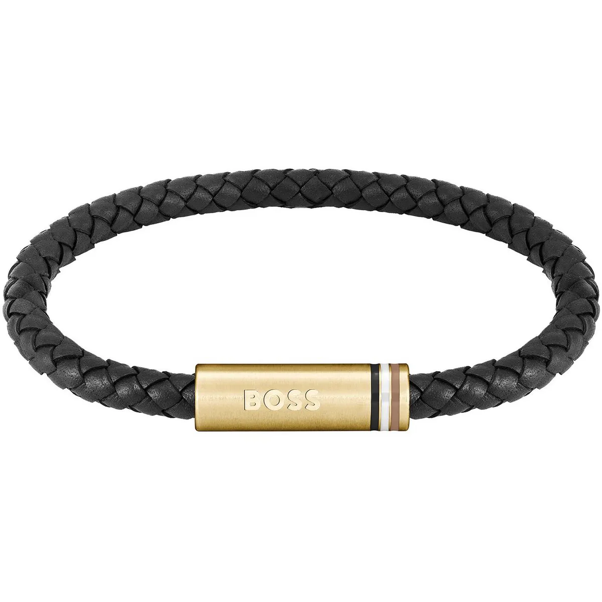 Boss Men's Ares Single Magnetic Closure Single-Wrap Leather Bracelet