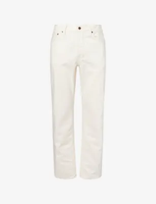 NUDIE JEANS Rad Rufus Everivory Cotton Denim Jeans - 33/30 in Everivory – Mens | Jeans | Straight Leg