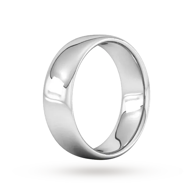 For Him 7mm Slight Court Heavy Wedding Ring In 18 Carat Yellow Gold, additional product view 2