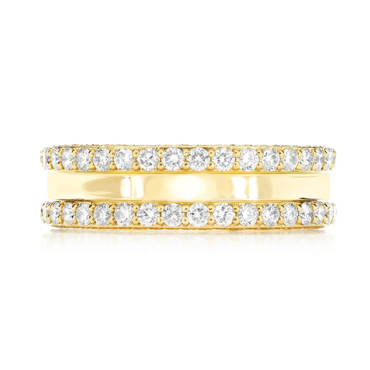 For Him Diamond Borders Eternity Wedding Band Ring in Rose Gold / Lab Grown Diamond – Ring