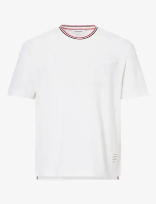 THOM BROWNE Textured Cotton-Blend T-Shirt
