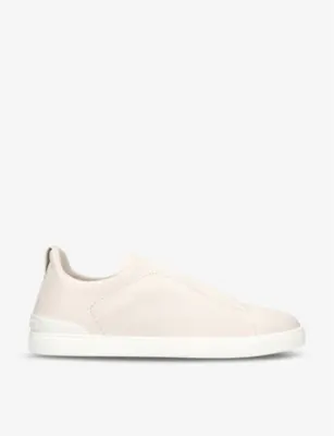 ZEGNA X3 Stitch Secondskin Leather Low-Top Trainers - WHITE - EUR 45 / 11 UK MEN in WHITE – Mens | Trainers | Lace up trainers