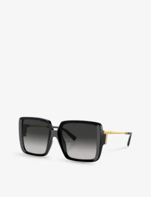 TIFFANY & CO TF4212U square-frame acetate and metal sunglasses in BLACK, additional product view 2