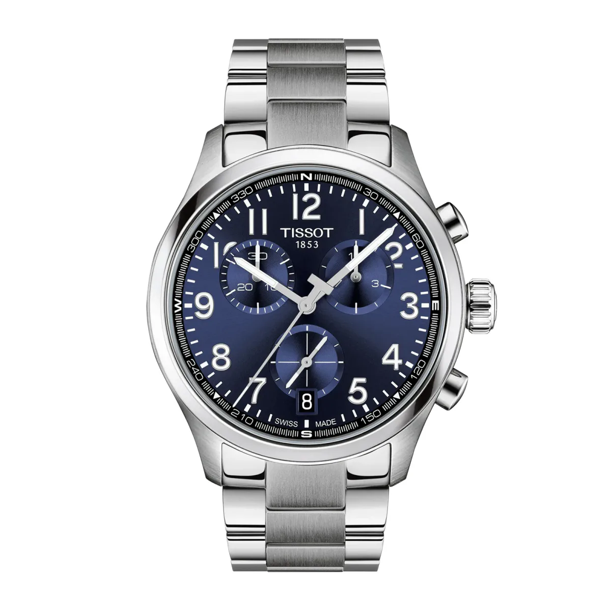 Tissot Chrono L 42mm Mens Watch Stainless Steel Blue