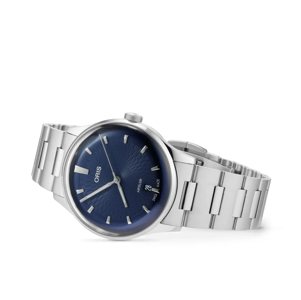 Oris Artelier Date 38mm Mens Watch Blue in Blue, additional product view 2