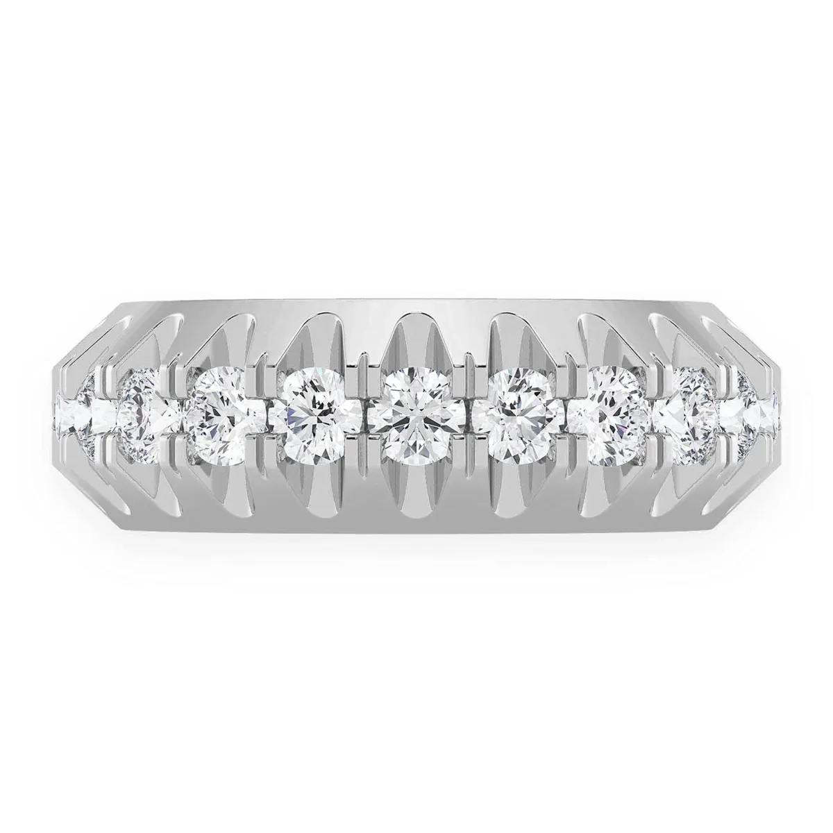For Him Pyramid Diamond Band