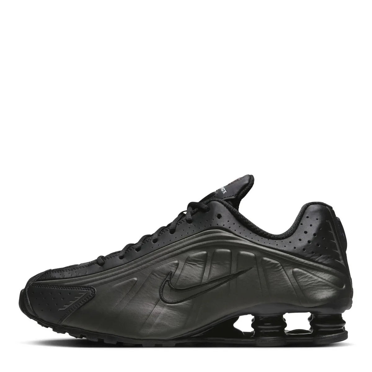 For Him Nike Mens Shox R4 Trainers in Black/Black, additional product view 2