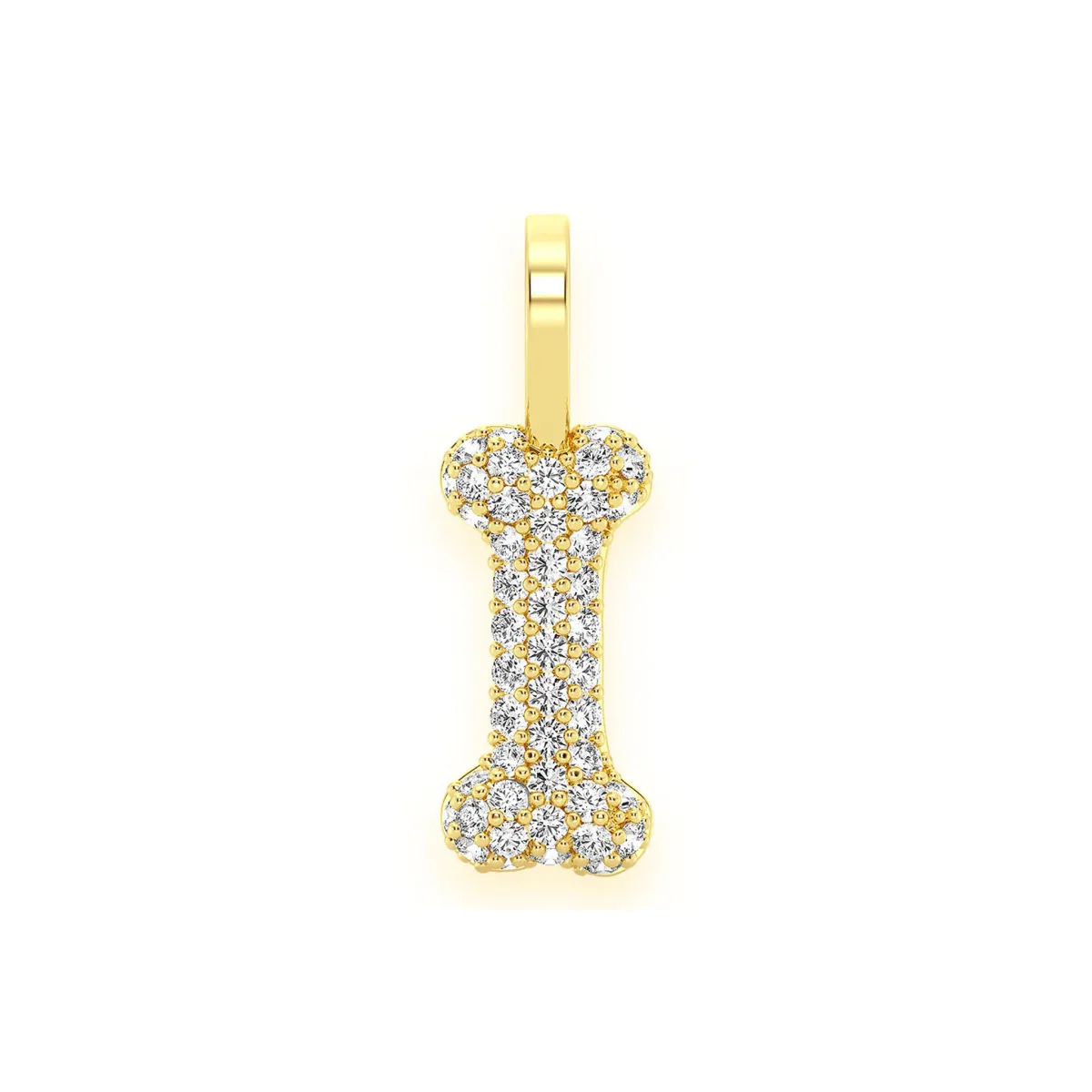 For Him Dog Bone Diamond Pendant in Rose Gold / Lab Grown Diamond – Pendant