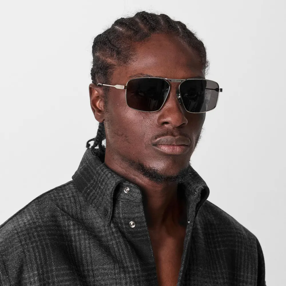 Balenciaga Rectangle Sunglasses Bb0418sk-002 detail 3