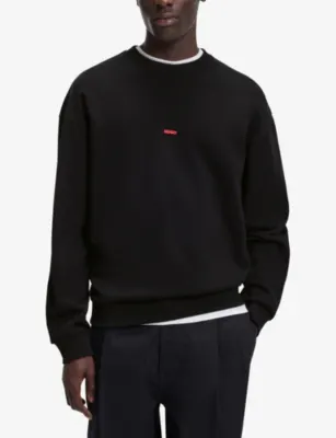 HUGO Dog-Print Relaxed-Fit Cotton-Jersey Sweatshirt detail 3