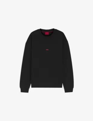 HUGO Dog-Print Relaxed-Fit Cotton-Jersey Sweatshirt