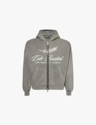 COLE BUXTON International brand-print cotton-jersey hoody