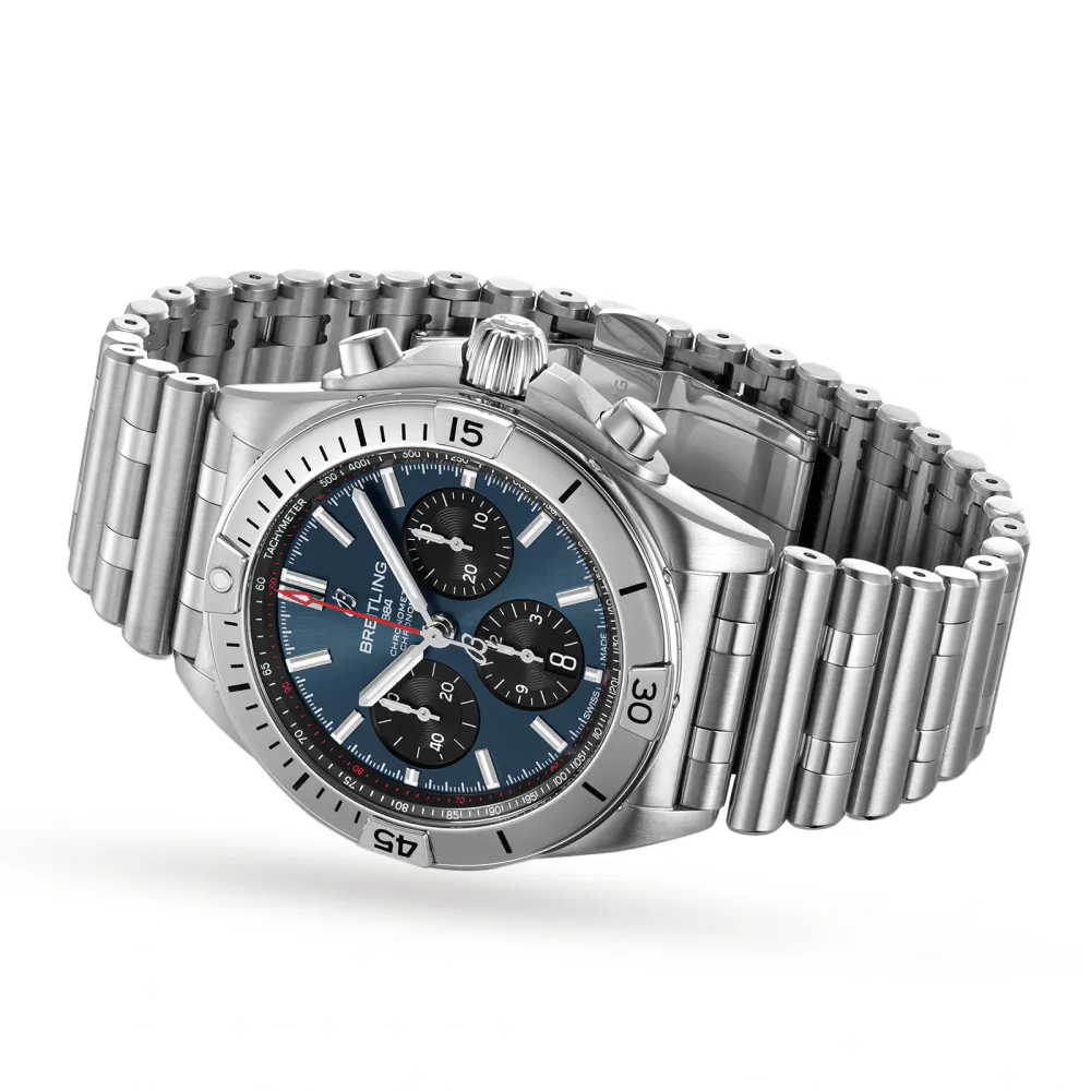 Breitling Chronomat B01 42 Stainless Steel - Blue Watch in Blue, additional product view 3