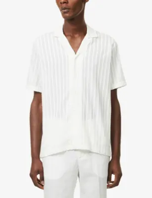 ORLEBAR BROWN Maitan Textured-Pattern Woven Shirt detail 3