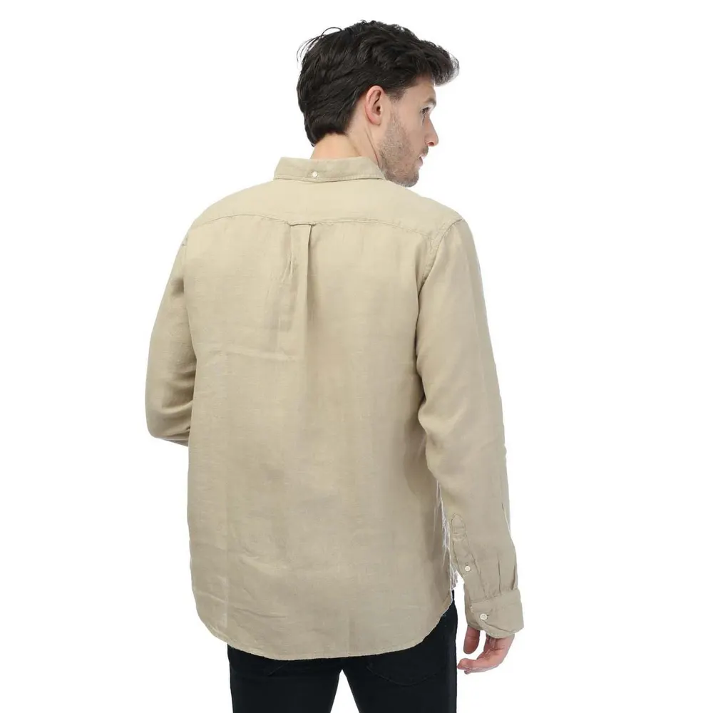 Gant Regular Fit Garment Dyed Linen Shirt detail 2