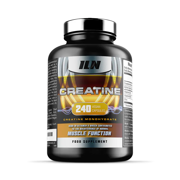 Iron Labs Nutrition Creatine Capsules - 5,200mg Creatine Monohydrate per Serving Plus ALA - 240 Vegan Capsules