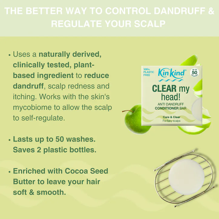 KinKind CLEAR my head! Anti Dandruff Conditioner Bar 40g detail 2