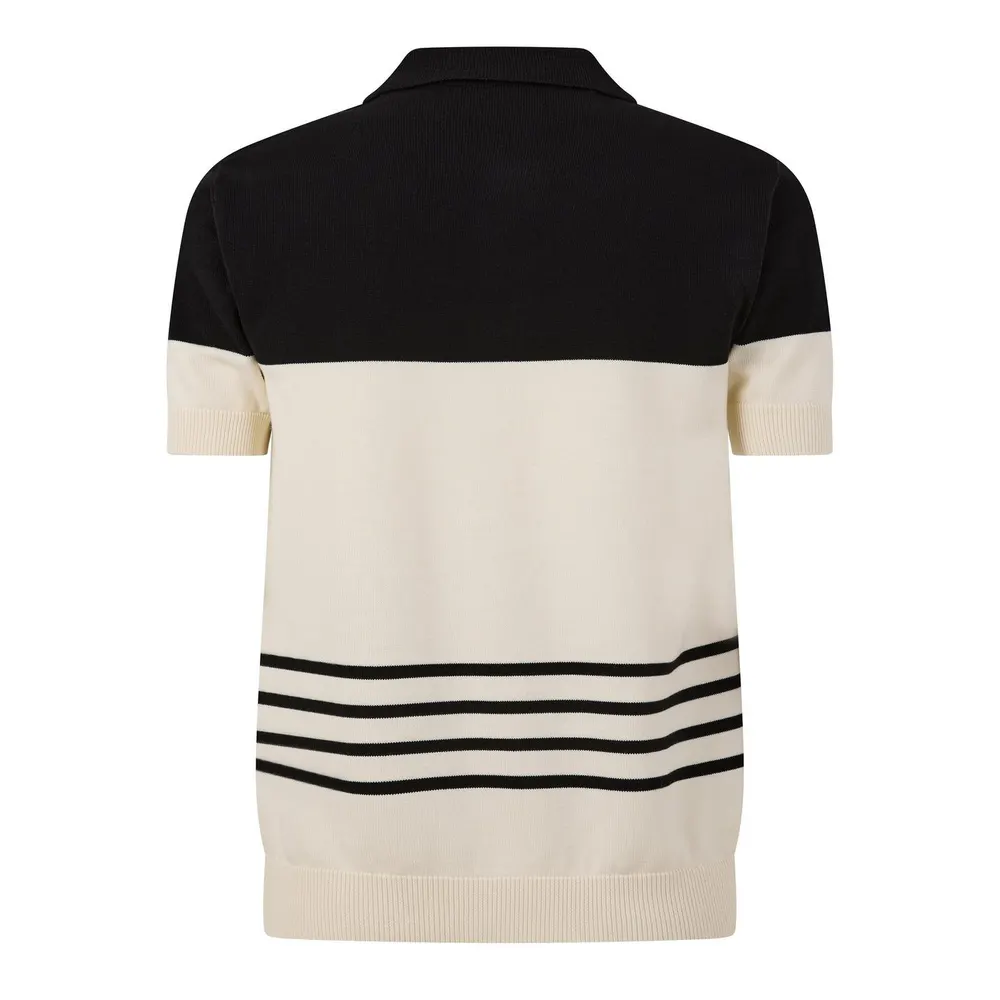 Valentino Val Maglia Polo Sn64 in Burro/Vblack, additional product view 2