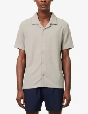 ARNE Beach Textured Stretch-Woven Shirt detail 3