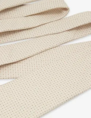 REISS Ovale Micro-Dot Silk Tie detail 3