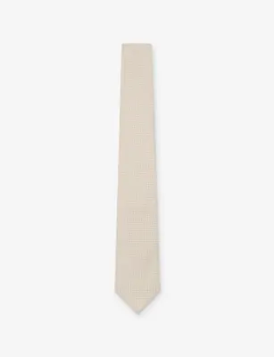 REISS Ovale Micro-Dot Silk Tie