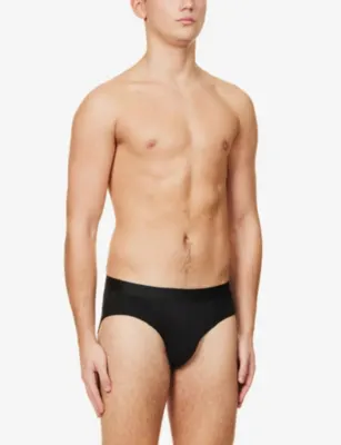 FALKE Tonal waistband pack of two stretch-cotton briefs detail 3