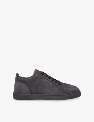 CHRISTIAN LOUBOUTIN Rantulow Leather Trainers - EUR 41 / 7 UK MEN in SMOKY – Mens | Trainers | Lace up trainers