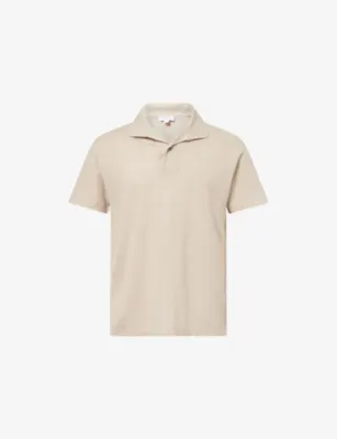 SUNSPEL Linen Pique Polo Shirt
