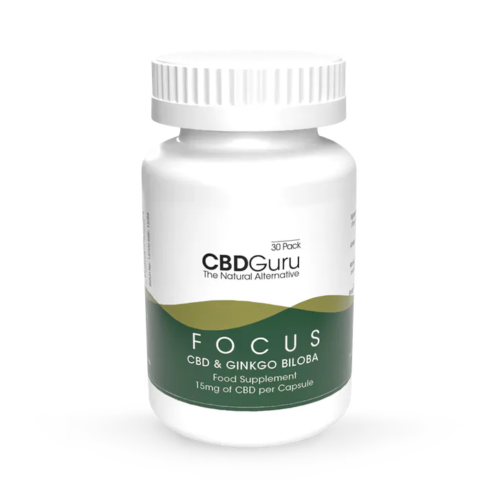 CBD GURU Focus Capsules - 15mg - 30 pack