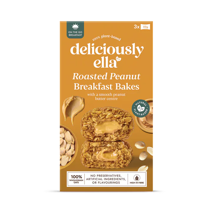 Deliciously Ella Roasted Peanut Breakfast Bakes 3x 50g