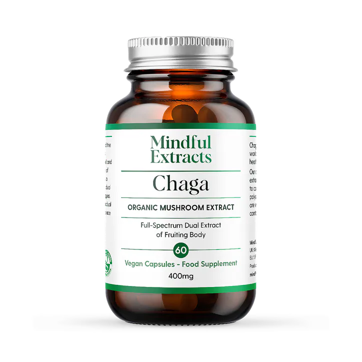 Mindful Extracts Organic Chaga Mushroom 60 Vegan Capsules